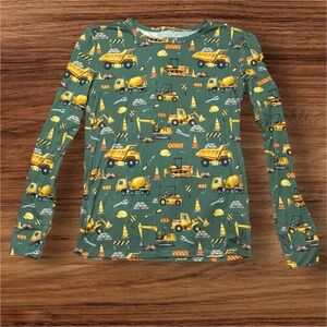 Posh Peanut Crawford Green Construction Bamboo Long Sleeve Top Size 10-12